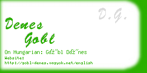 denes gobl business card